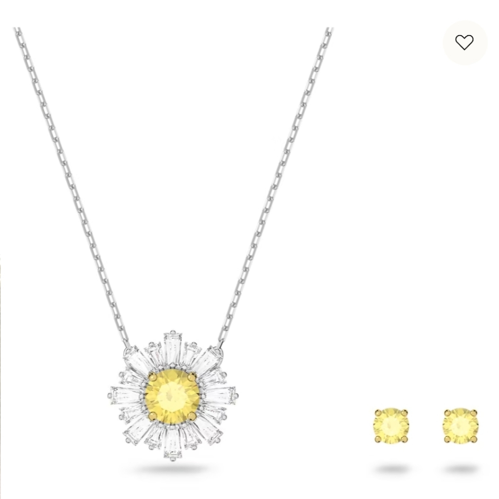 Swarovski Sunshine set Mixed cuts, Sun, Yellow, Mixed metal finish #5616267